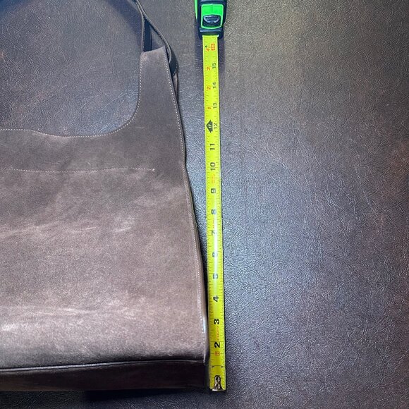 Chocolate Brown Suede Hobo Style Shoulder Bag by Cuyana - Picture 5 of 7